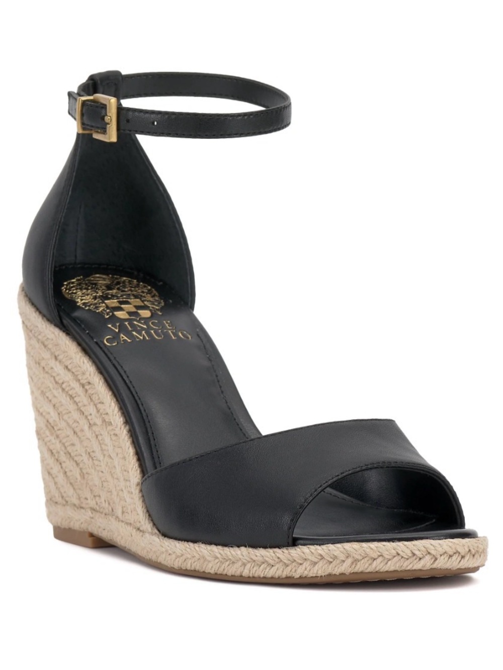EUC Vince Camuto Felyn Two-Piece Espadrille Wedge Sandals Size 8